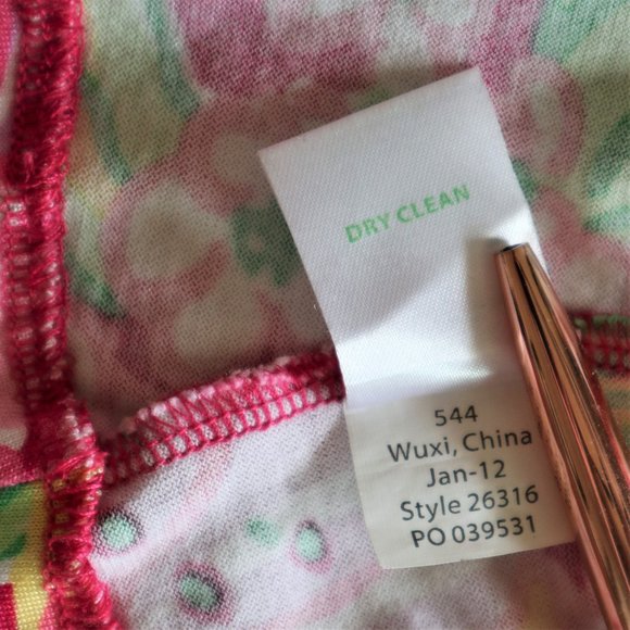 Lilly Pulitzer Pink Floral Fit and Flare Dress with Ruffle Cap Sleeve - Picture 8 of 8